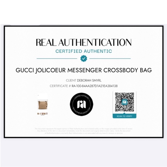 Authenticated Gucci Jolicoeur Messenger Crossbody Shoulder Bag Handbag Purse - Picture 14 of 16